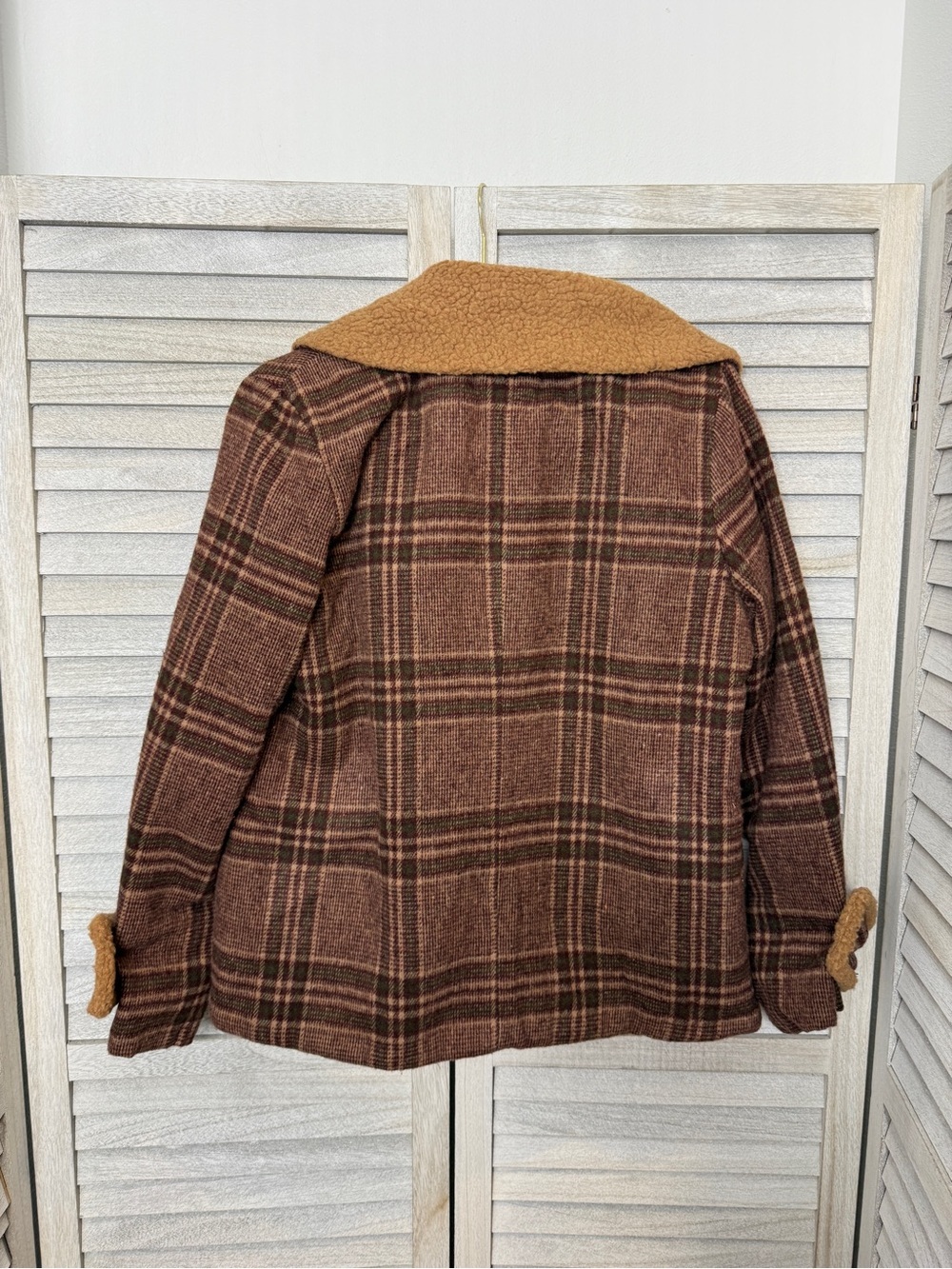 Moon River Patchwork Quilt Jacket Sherpa Size XS NWT - Picture 6 of 6